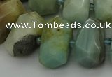 CNG5337 15.5 inches 12*16mm - 15*20mm faceted nuggets amazonite beads