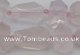 CNG5371 15.5 inches 12*16mm - 18*25mm faceted nuggets rose quartz beads
