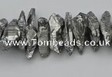 CNG5461 15.5 inches 6*10mm - 8*20mm nuggets plated quartz beads