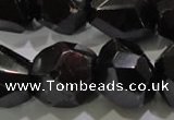 CNG563 15.5 inches 12*16mm faceted nuggets red garnet beads