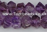 CNG5780 10*14mm - 12*16mm faceted nuggets amethyst beads