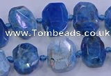 CNG5788 10*14mm - 12*16mm faceted freeform apatite beads