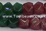 CNG5852 10*14mm - 12*16mm faceted nuggets mixed strawberry quartz beads