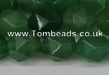 CNG6176 15.5 inches 10mm faceted nuggets green aventurine beads