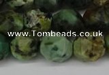 CNG6185 15.5 inches 10mm faceted nuggets African turquoise beads
