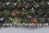 CNG6243 15.5 inches 6mm faceted nuggets green lace stone beads
