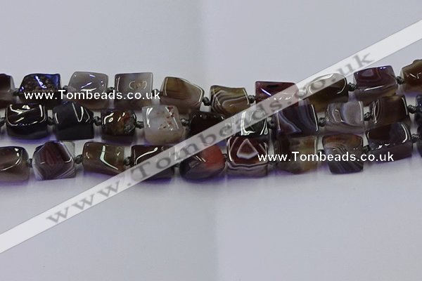 CNG6816 15.5 inches 8*12mm - 10*16mm nuggets botswana agate beads