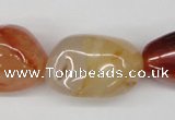 CNG70 15.5 inches 13*18mm - 25*35mm nuggets red agate gemstone beads