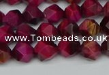 CNG7320 15.5 inches 6mm faceted nuggets red tiger eye beads
