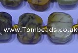 CNG7536 15.5 inches 12*16mm - 15*20mm faceted freeform agate beads