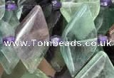 CNG7705 15.5 inches 13*20mm - 15*25mm faceted freeform fluorite beads