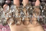 CNG7779 13*18mm - 15*25mm faceted freeform smoky quartz beads