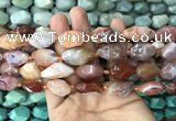 CNG7842 15*20mm - 18*25mm faceted nuggets red agate beads