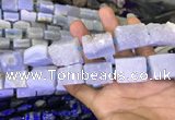 CNG7852 18*25mm - 20*25mm faceted nuggets blue lace agate beads