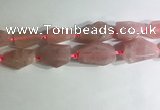 CNG7951 15.5 inches 15*25mm - 20*40mm nuggets rose quartz beads