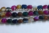 CNG8199 15.5 inches 10*14mm nuggets striped agate beads wholesale