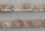 CNG824 15.5 inches 9*12mm faceted nuggets pink opal gemstone beads