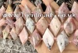 CNG8639 13*20mm - 15*25mm faceted freeform natural pink opal beads