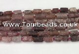 CNG8853 8*12mm - 10*16mm nuggets matte strawberry quartz beads