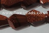 CNG906 15.5 inches 13*18mm – 15*22mm faceted nuggets goldstone beads
