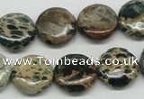 CNI09 16 inches 16mm flat round natural imperial jasper beads wholesale