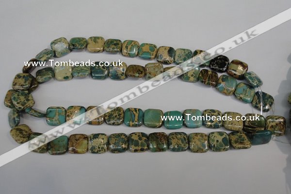 CNI25 15.5 inches 14*14mm square natural imperial jasper beads