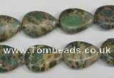CNI29 15.5 inches 13*18mm flat teardrop natural imperial jasper beads