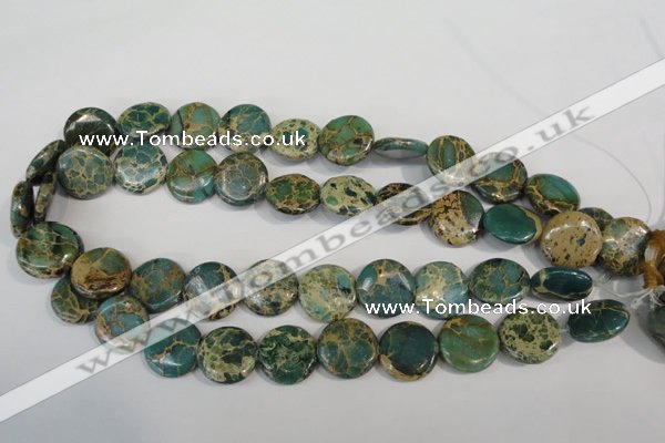CNI31 15.5 inches 20mm flat round natural imperial jasper beads