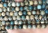 CNI402 15.5 inches 8mm round blue impression jasper beads