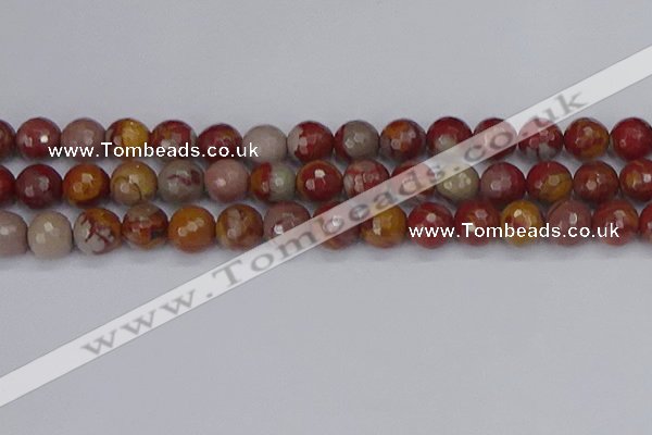 CNJ312 15.5 inches 12mm faceted round noreena jasper beads