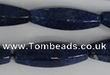 CNL448 15.5 inches 14*35mm faceted rice natural lapis lazuli beads