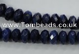 CNL873 15.5 inches 6*10mm faceted rondelle natural lapis lazuli beads