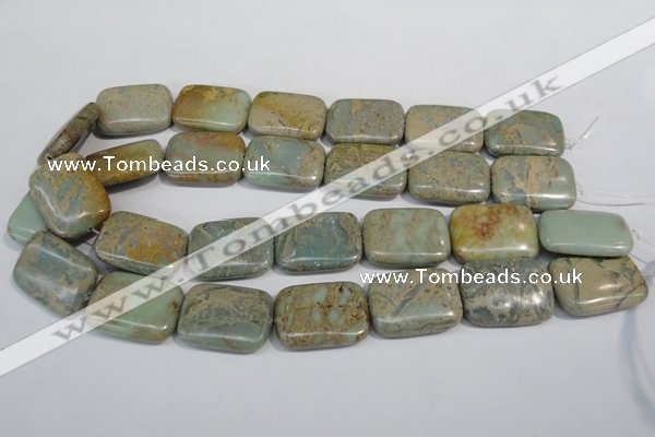 CNS257 15.5 inches 22*30mm rectangle natural serpentine jasper beads