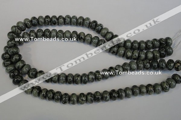 CNS414 15.5 inches 8*12mm rondelle natural serpentine jasper beads