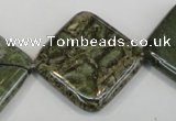 CNS533 15.5 inches 25*25mm diamond natural serpentine jasper beads