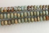 CNS716 15.5 inches 7*12mm rondelle serpentine jasper beads wholesale