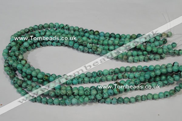 CNT206 15.5 inches 6mm round natural turquoise beads wholesale
