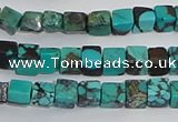 CNT401 15.5 inches 4*4mm cube turquoise beads wholesale