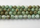 CNT419 15.5 inches 12mm round mongolian turquoise beads wholesale