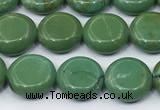 CNT562 15.5 inches 10mm flat round turquoise gemstone beads