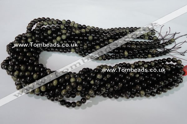 COB252 15.5 inches 6mm round golden obsidian beads wholesale