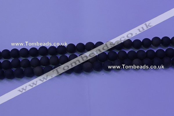 COB278 15.5 inches 6mm round matte golden obsidian beads wholesale
