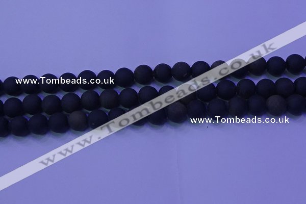COB279 15.5 inches 8mm round matte golden obsidian beads wholesale