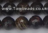 COB688 15.5 inches 12mm faceted round golden black obsidian beads