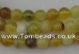 COP1202 15.5 inches 8mm round yellow opal gemstone beads