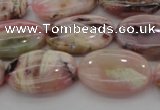 COP1274 15.5 inches 12*16mm oval natural pink opal gemstone beads