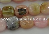 COP1299 15.5 inches 12*12mm square natural pink opal beads