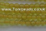 COP1300 15.5 inches 4mm round natural yellow opal gemstone beads