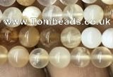 COP1456 15.5 inches 6mm round yellow opal gemstone beads