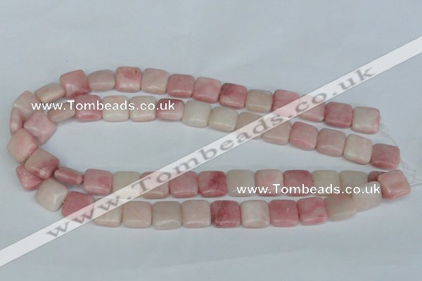 COP162 15.5 inches 14*14mm square pink opal gemstone beads wholesale